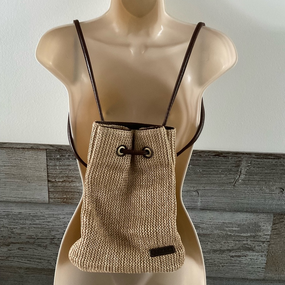 Strada tan woven backpack